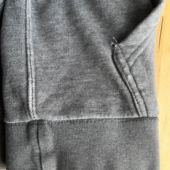 MEDIUM Nike Club Pullover Fleece Hoodie Gray Black Drawstring - Picture 6 of 8